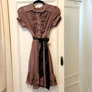 Polka dot ruffle dress size S. Moon Collection